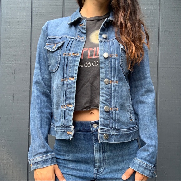 J.Crew button down denim jacket Sz S